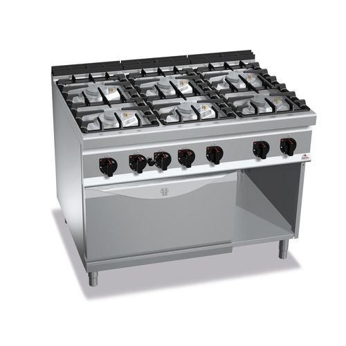 Cucina a gas 6 fuochi con forno elettrico serie 90